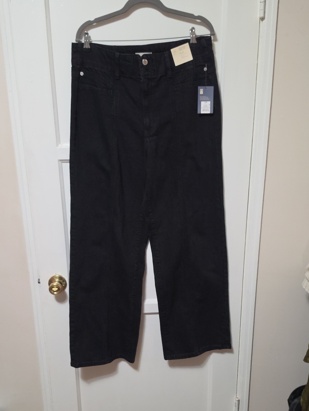 Womens High Rise Wide Leg Jeans
